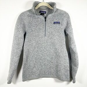 Patagonia Sweater Womens 1/4 Zip Size XS Pullover Better Fleece Grey